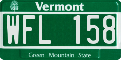 VT license plate WFL158