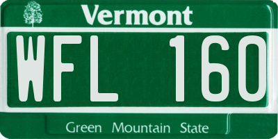 VT license plate WFL160