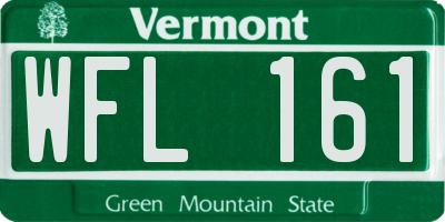 VT license plate WFL161