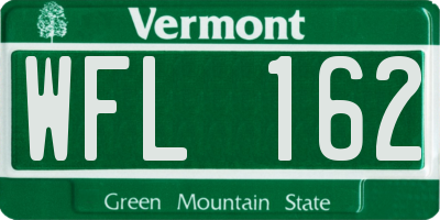 VT license plate WFL162