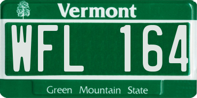 VT license plate WFL164