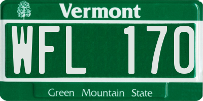 VT license plate WFL170