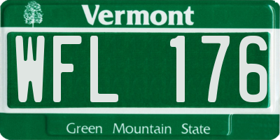 VT license plate WFL176