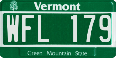 VT license plate WFL179