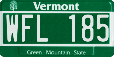 VT license plate WFL185