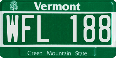 VT license plate WFL188