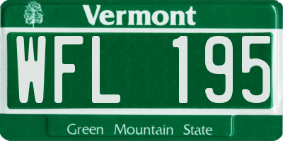 VT license plate WFL195