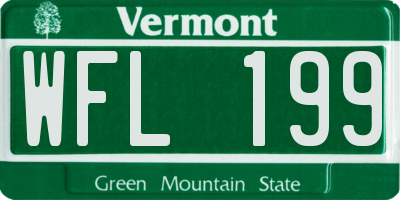VT license plate WFL199
