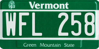 VT license plate WFL258