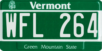 VT license plate WFL264