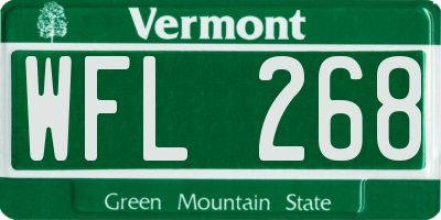 VT license plate WFL268