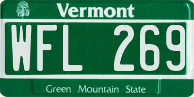 VT license plate WFL269