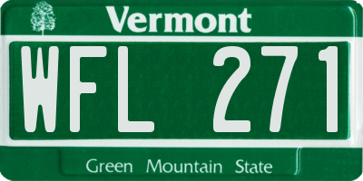 VT license plate WFL271