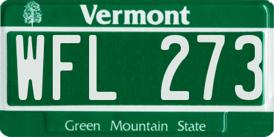 VT license plate WFL273