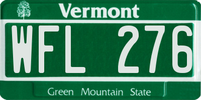 VT license plate WFL276