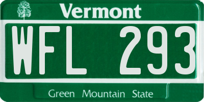 VT license plate WFL293