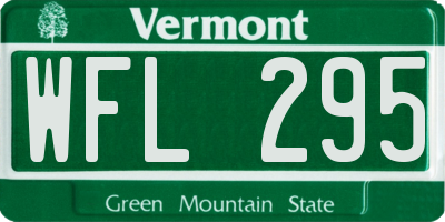 VT license plate WFL295