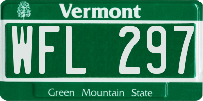 VT license plate WFL297