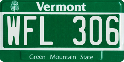 VT license plate WFL306