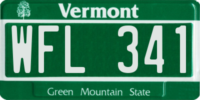 VT license plate WFL341