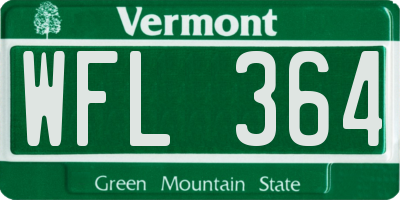 VT license plate WFL364