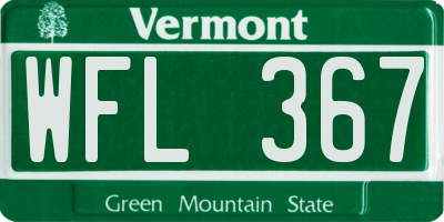 VT license plate WFL367