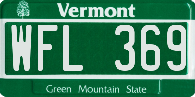 VT license plate WFL369