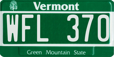 VT license plate WFL370