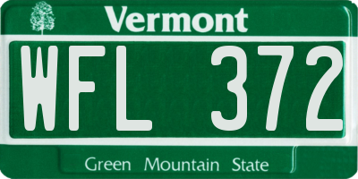 VT license plate WFL372