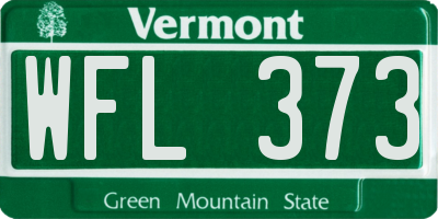 VT license plate WFL373