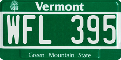 VT license plate WFL395