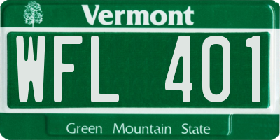 VT license plate WFL401