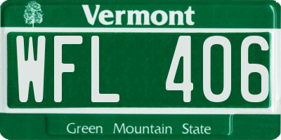 VT license plate WFL406