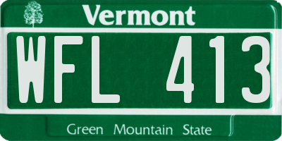 VT license plate WFL413