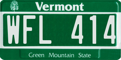 VT license plate WFL414