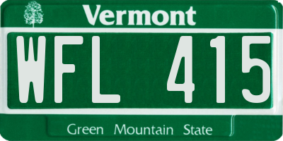 VT license plate WFL415