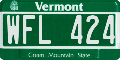 VT license plate WFL424