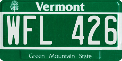 VT license plate WFL426