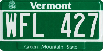 VT license plate WFL427
