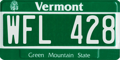 VT license plate WFL428