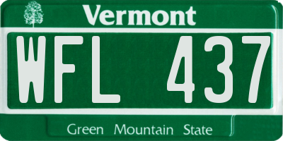 VT license plate WFL437