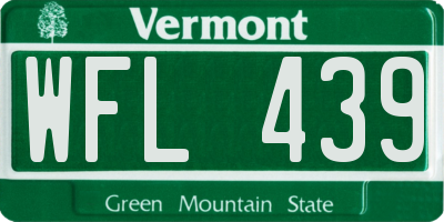 VT license plate WFL439