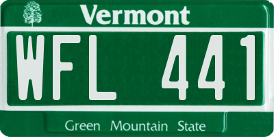 VT license plate WFL441