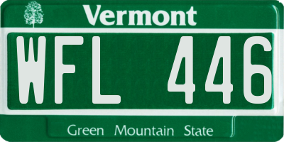 VT license plate WFL446