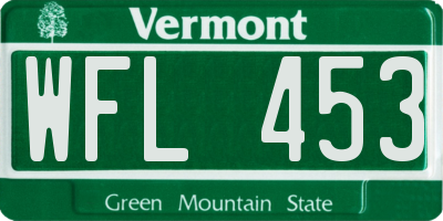 VT license plate WFL453