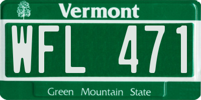 VT license plate WFL471