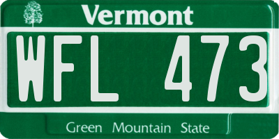 VT license plate WFL473