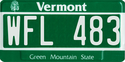 VT license plate WFL483