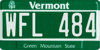 VT license plate WFL484
