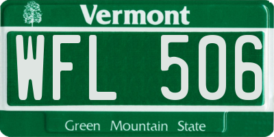VT license plate WFL506